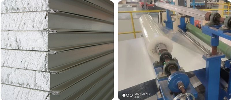 steel color sandwich panel for wall and roof