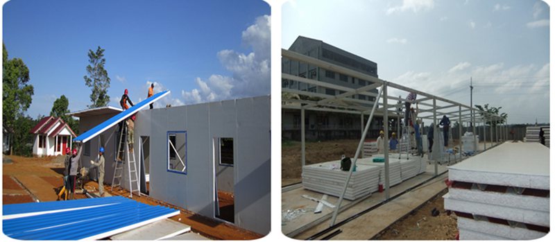 application with sandwich panels