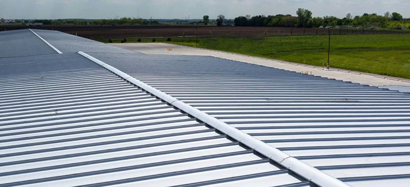 Application of roofing sheet