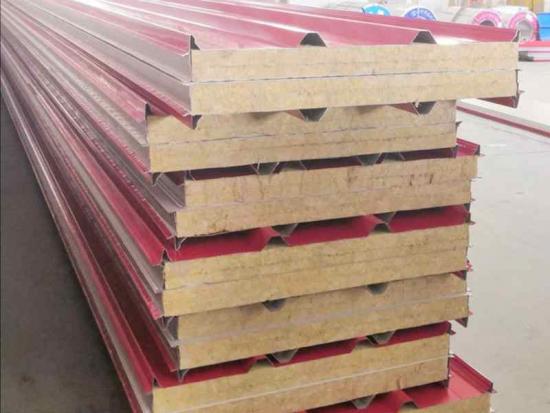 Wholesale Metal Insulated Rockwool Sandwich Wall/Roof Panel Factory Price