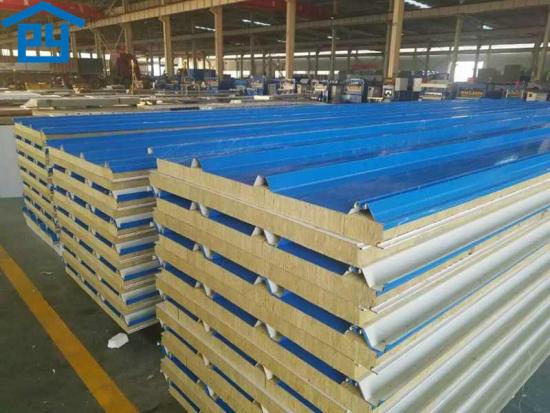 steel fireproof rockwool sandwich panel